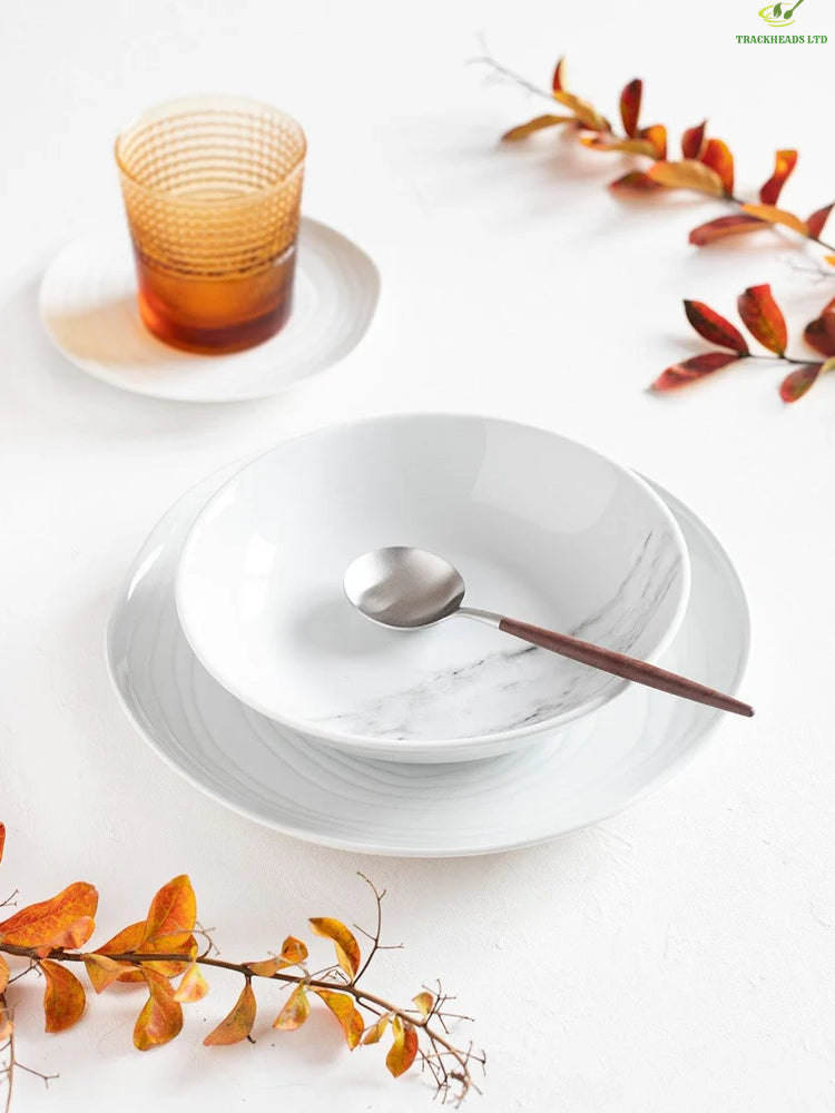 Marble 12-piece dinnerware set