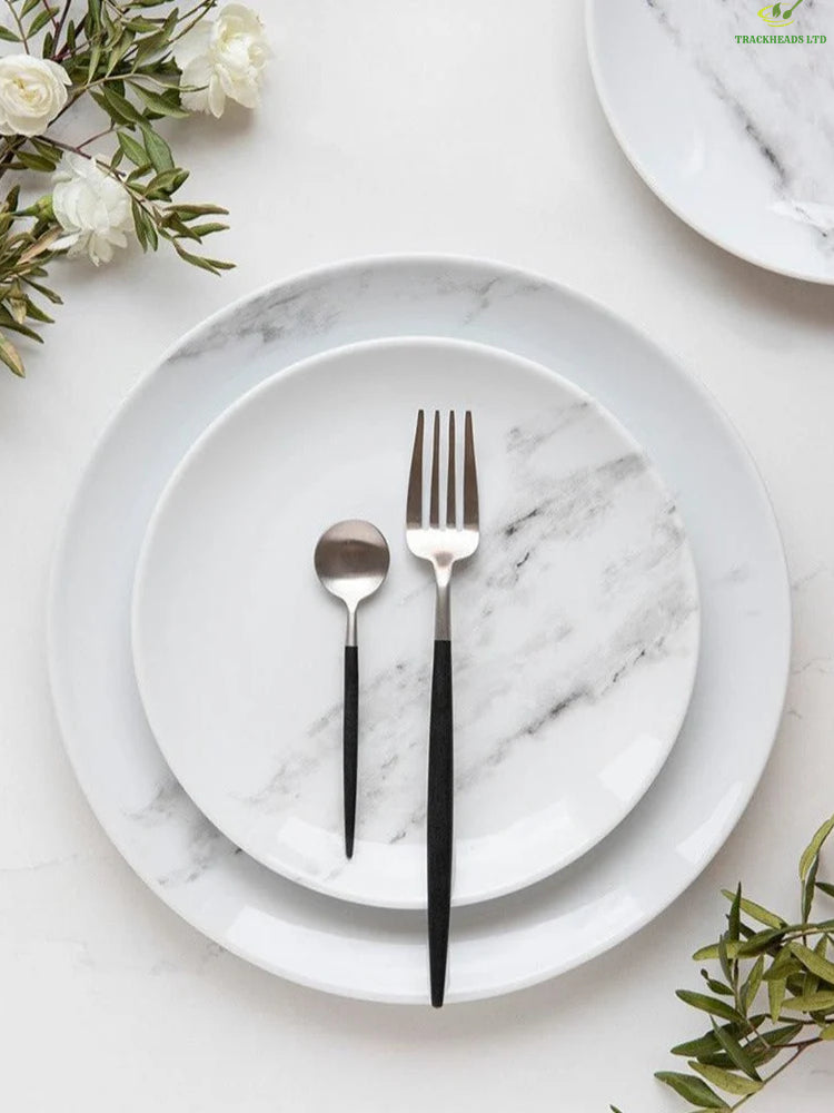 Marble 12-piece dinnerware set