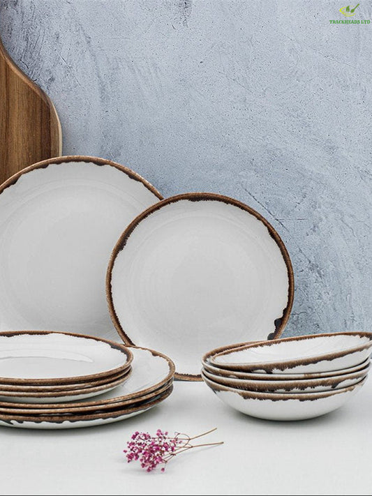Brown 12-piece cutlery set
