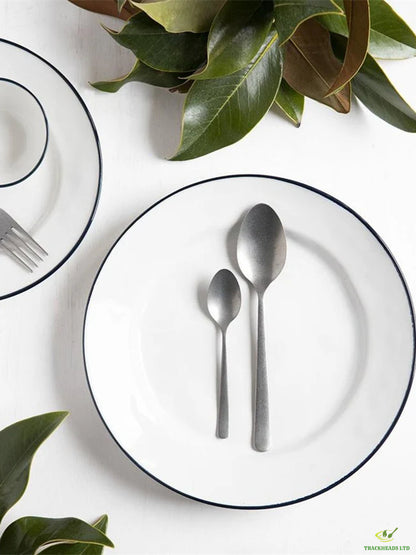 Blue rim 12-piece cutlery set