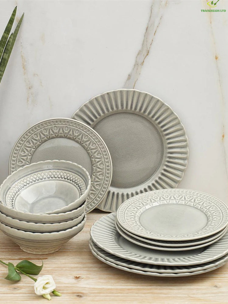 12-piece crystal tableware set