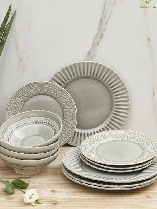 12-piece crystal tableware set