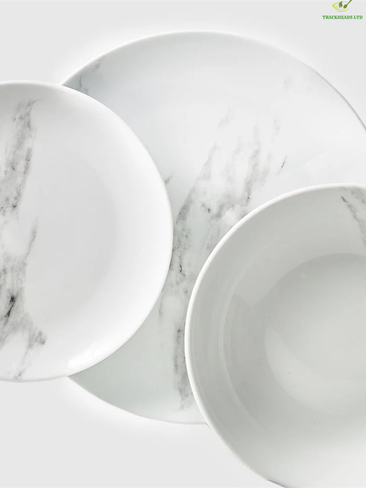 Marble 12-piece dinnerware set