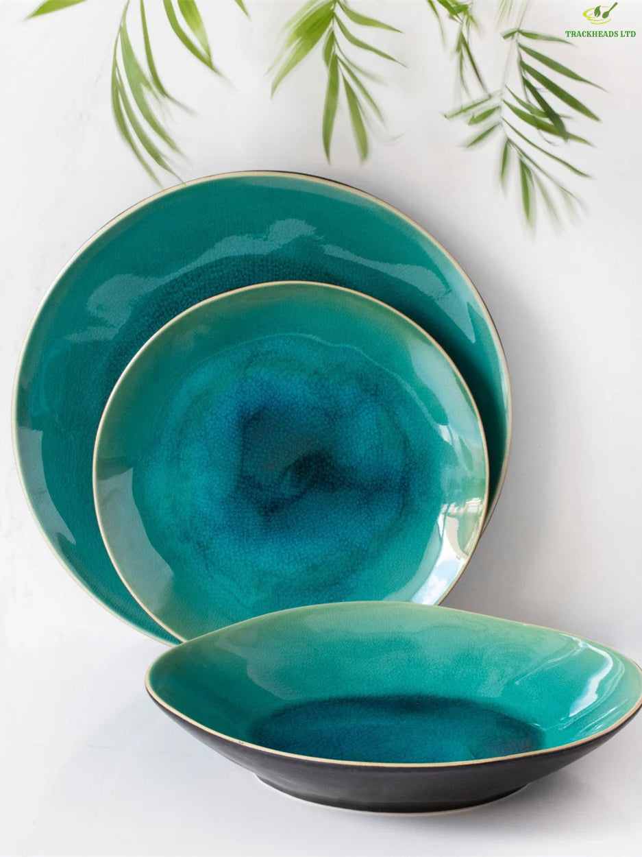 Blue Water 12-Piece Dinnerware Set