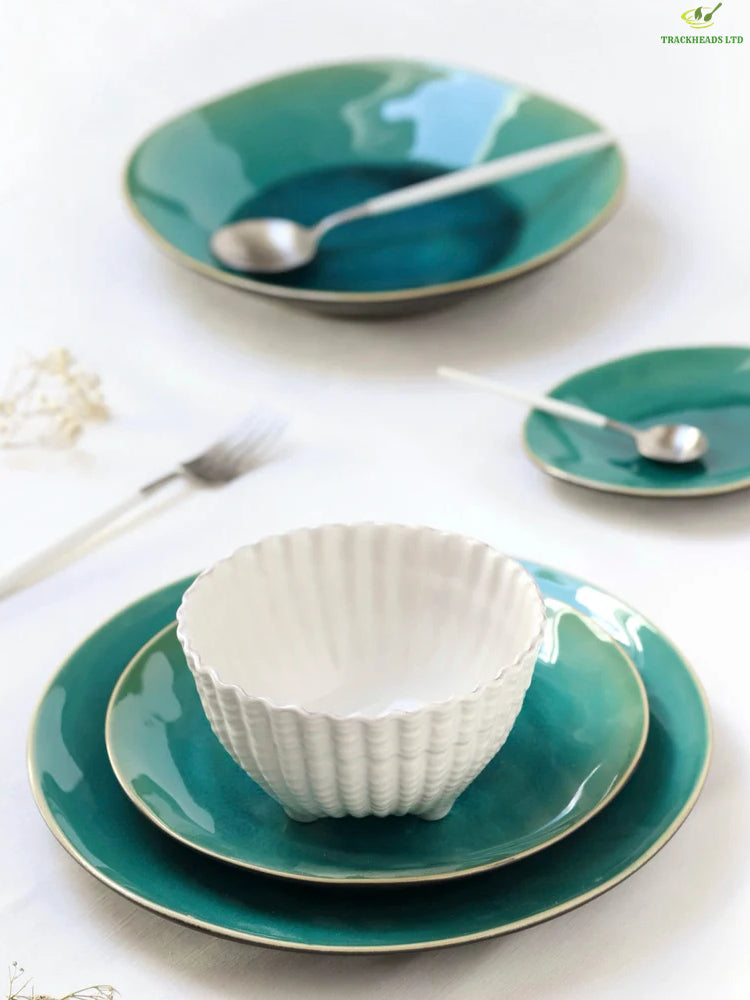 Blue Water 12-Piece Dinnerware Set